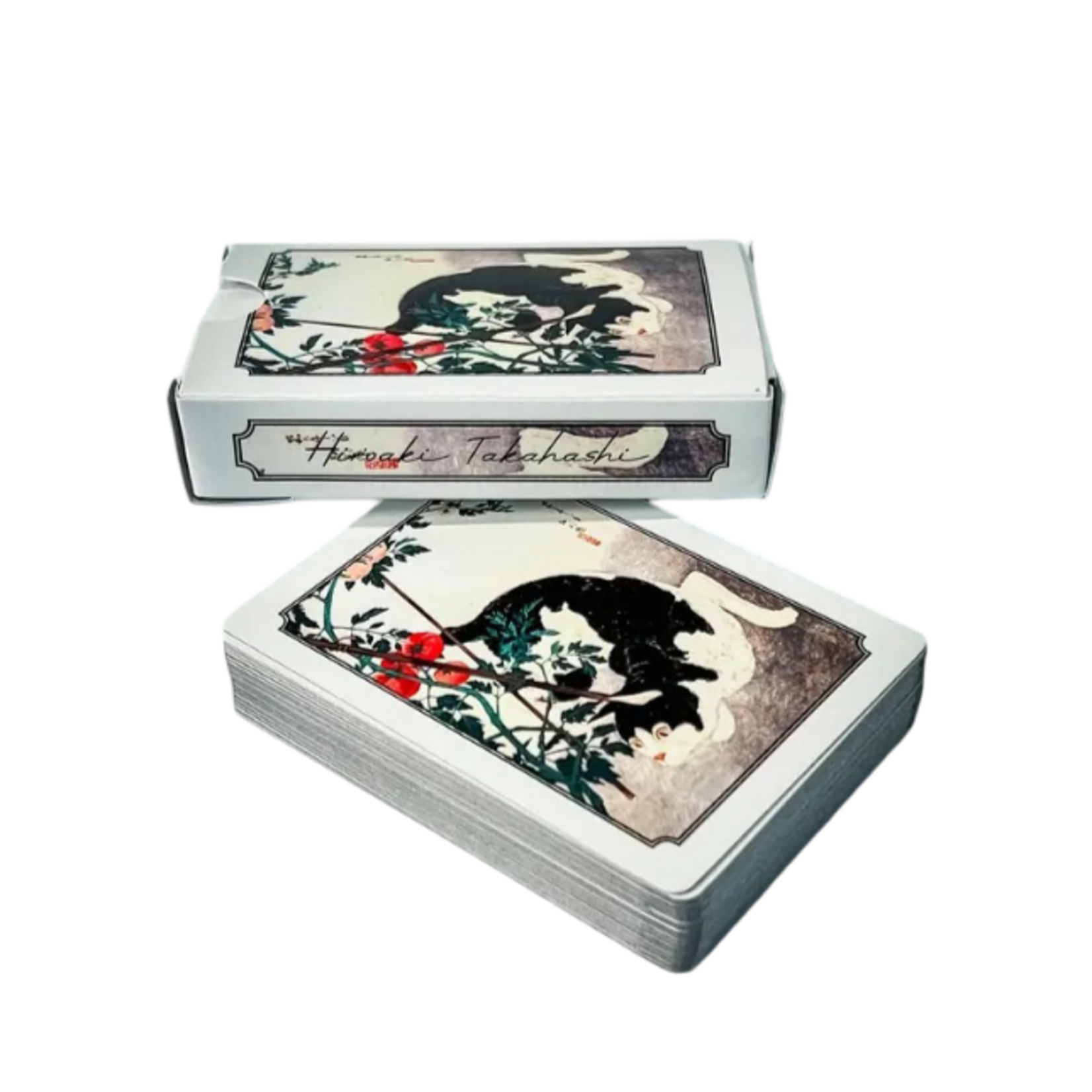 HIROAKI TAKAHASHI CAT WITH TOMATO PLANT PLAYING CARDS