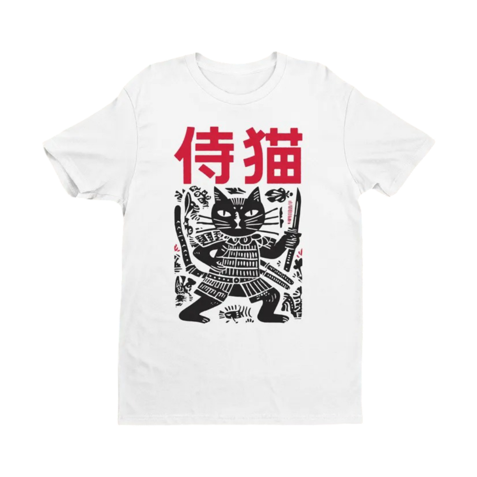 SAMURAI CAT TSHIRT MED