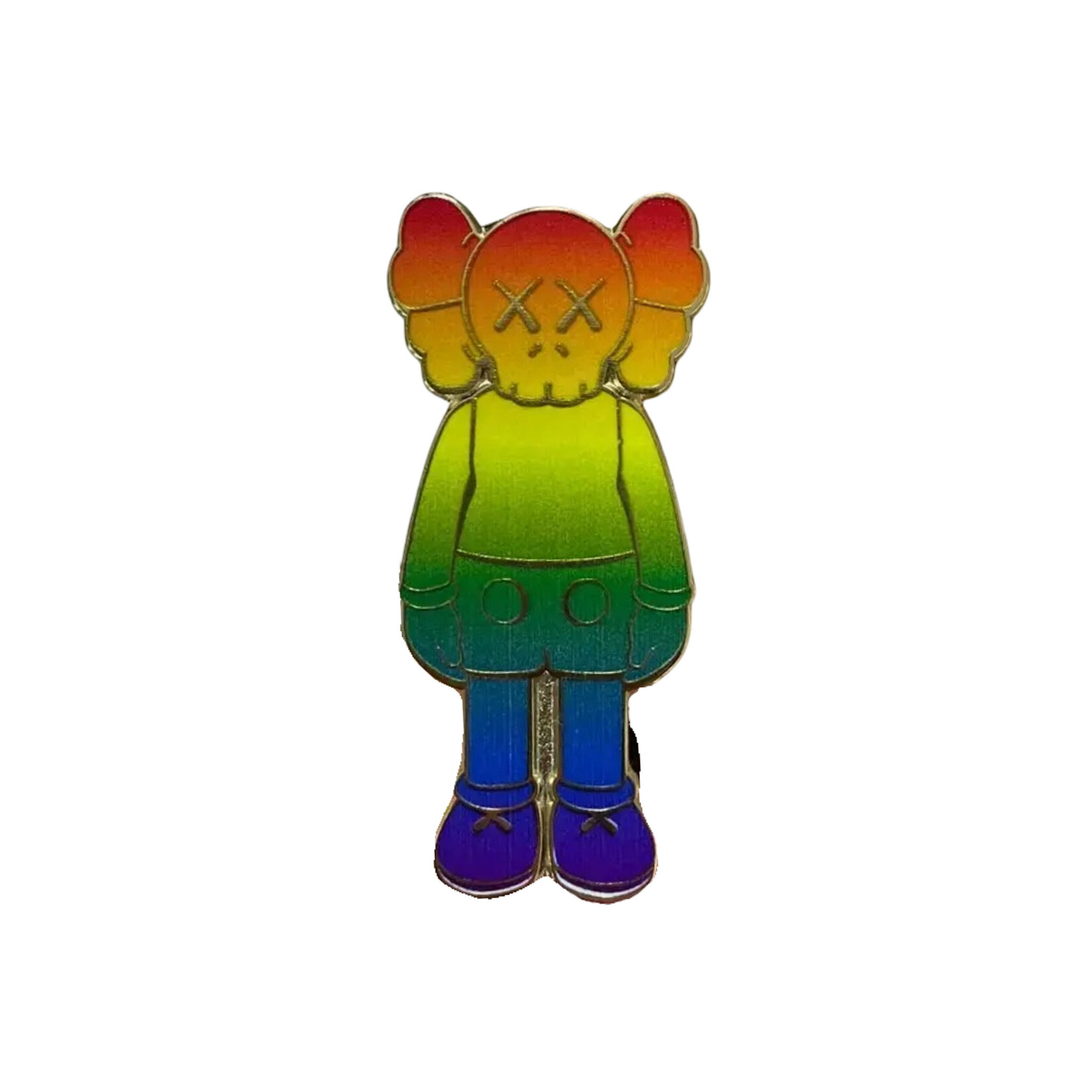 HYPEBEAST KAWS RAINBOW HARD ENAMEL PIN