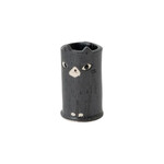 HANDMADE CUTE CERAMIC MINI VASE BLACK