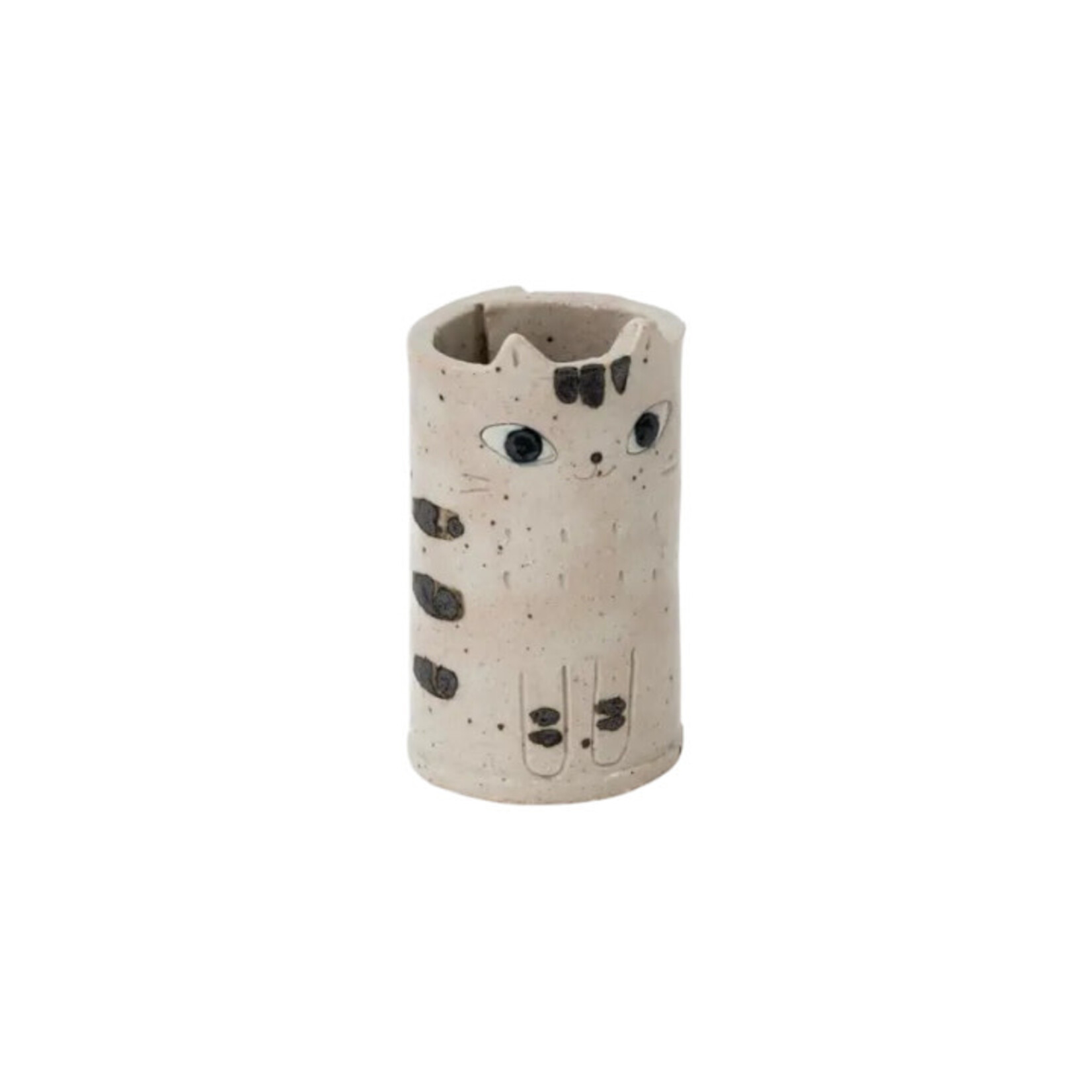 HANDMADE CUTE CERAMIC MINI VASE WHITE