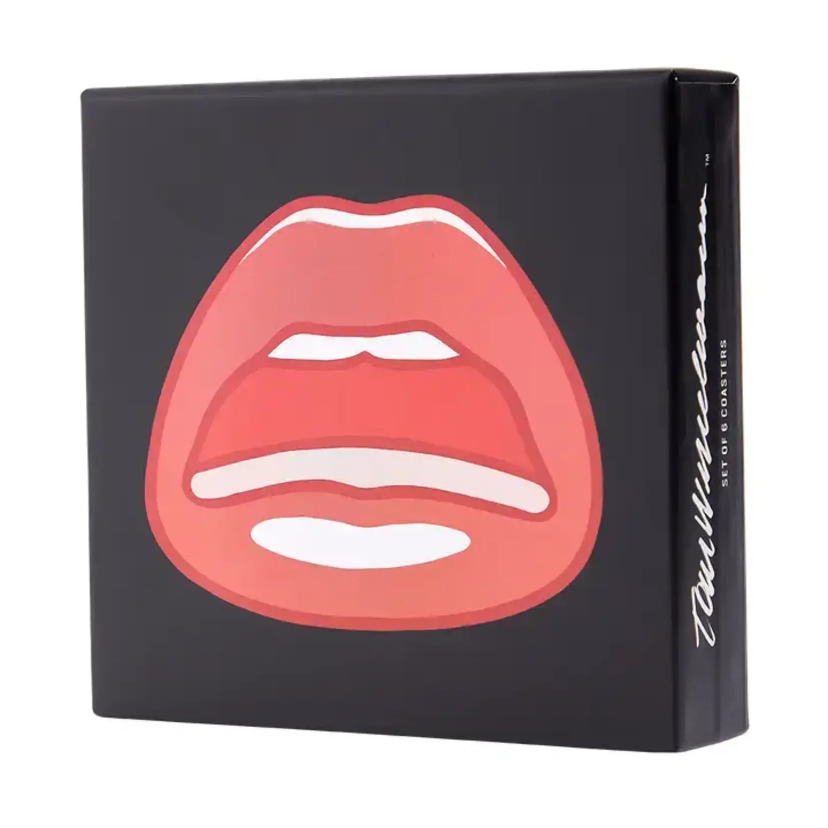 TOM WESSELMANN "MOUTH" RUBBER COASTERS, SET OF 6