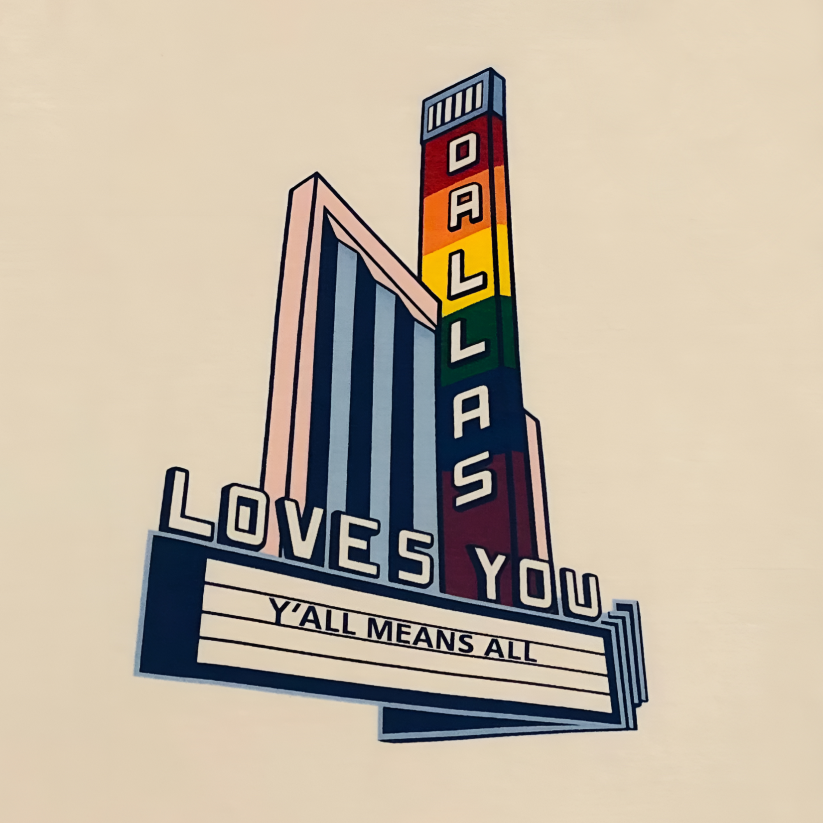 DALLAS LOVES YOU PRIDE TSHIRT SMALL