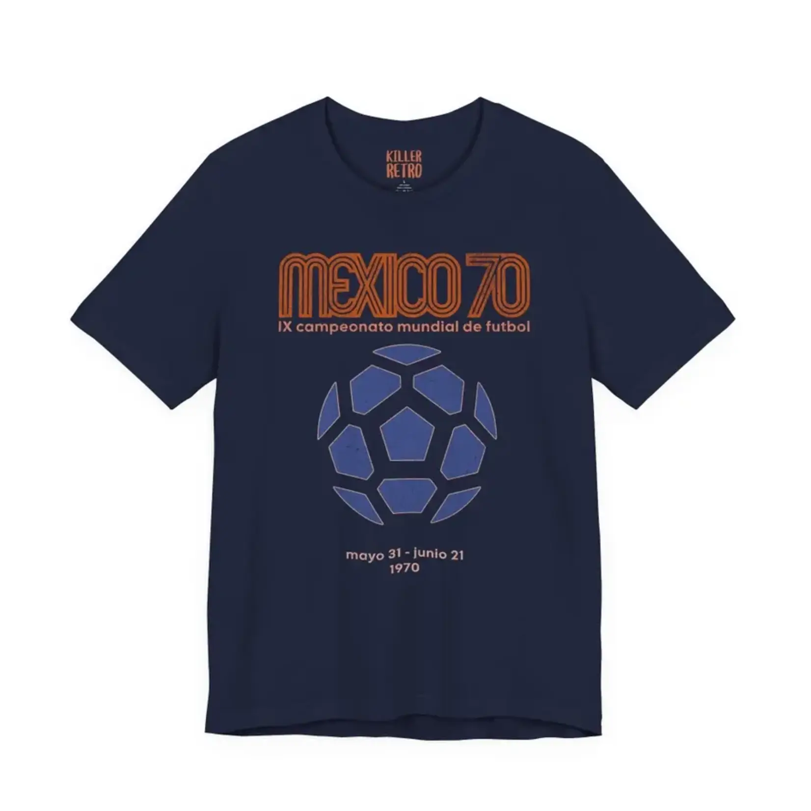 VINTAGE MEXICO SOCCER FOOTBALL SHIRT NAVY M