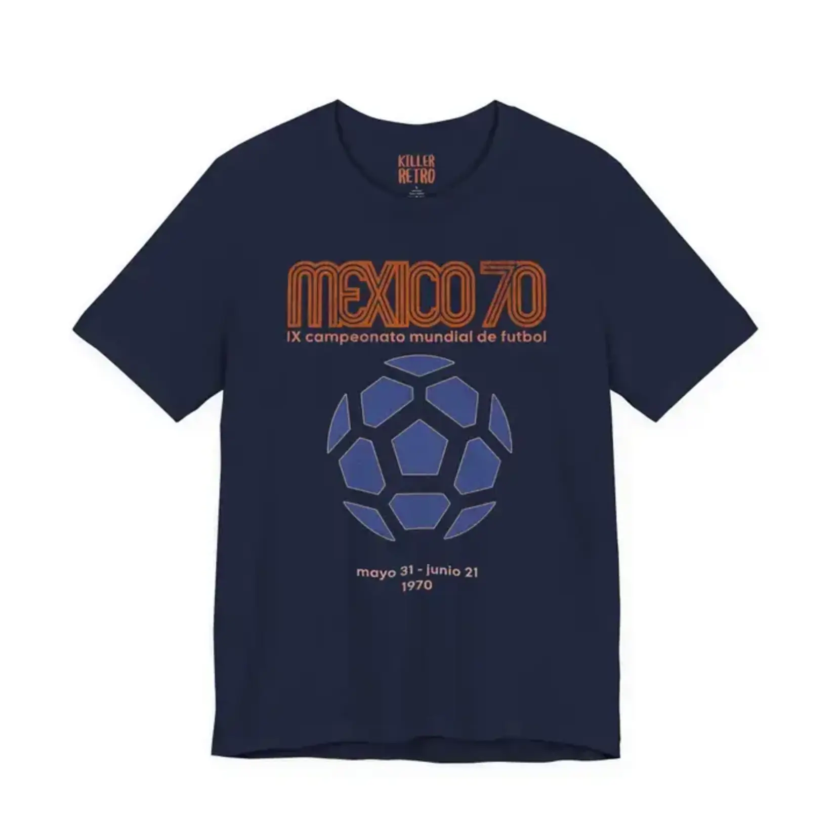 VINTAGE MEXICO SOCCER FOOTBALL SHIRT NAVY S