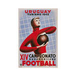 POSTCARD POSTER FOR SOUTH AMERICAN SOCCER TOURNAMENT