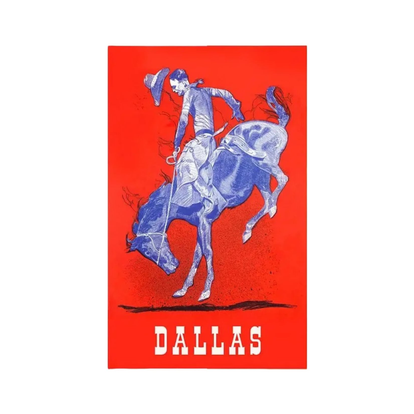 POSTCARD BUCKING BRONCO, DALLAS