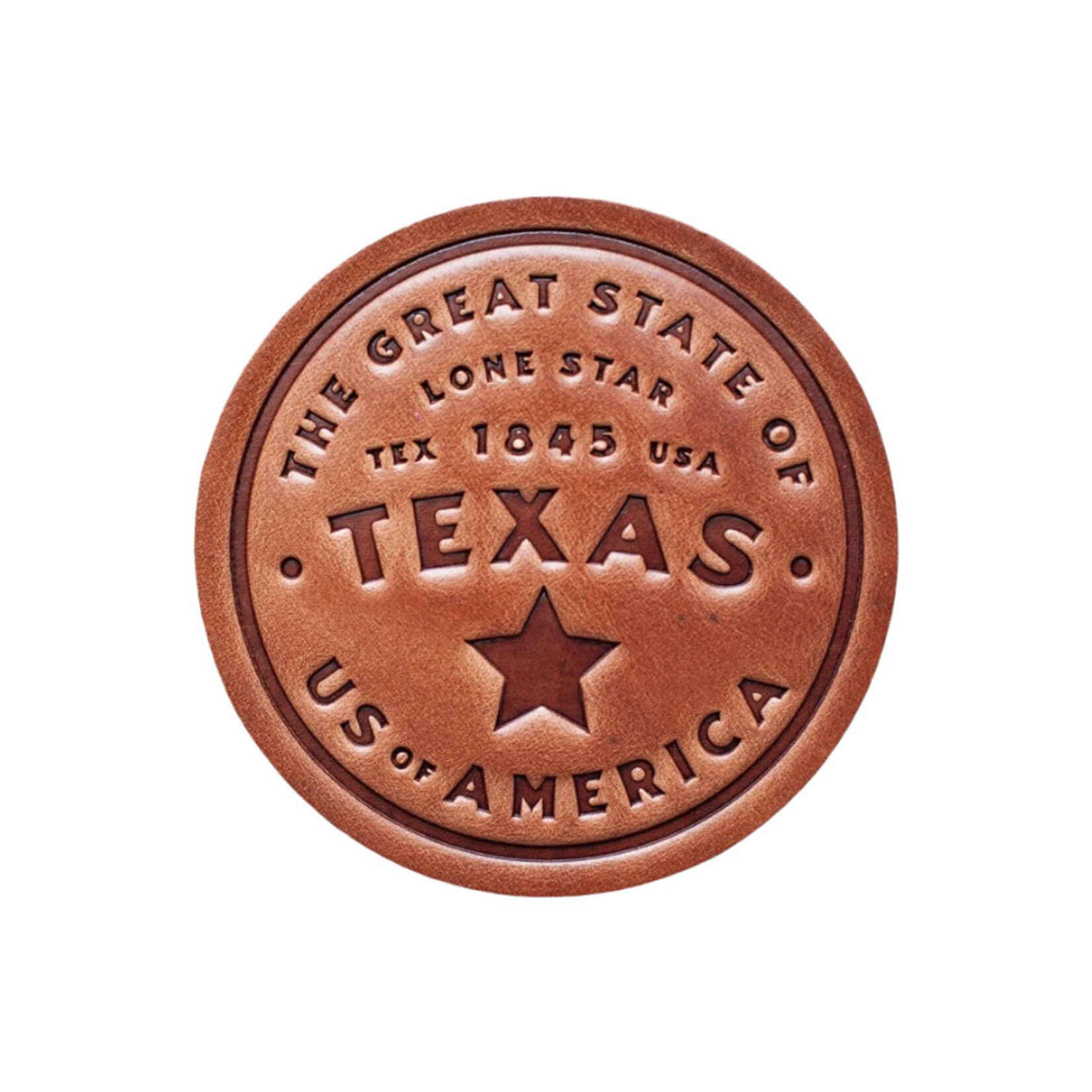TEXAS LEATHER COASTER