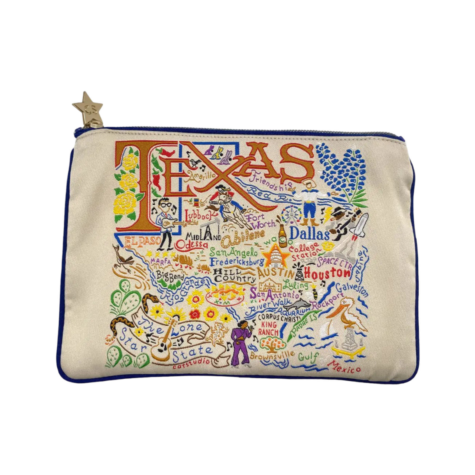 TEXAS ZIP POUCH LARGE