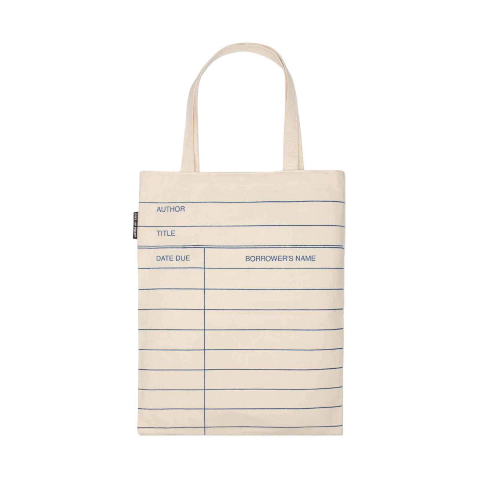 LIBRARY CARD NATURAL TOTE