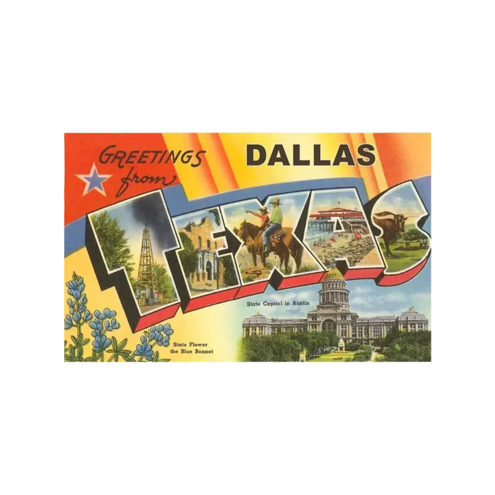 GREETINGS FROM DALLAS POSTCARD
