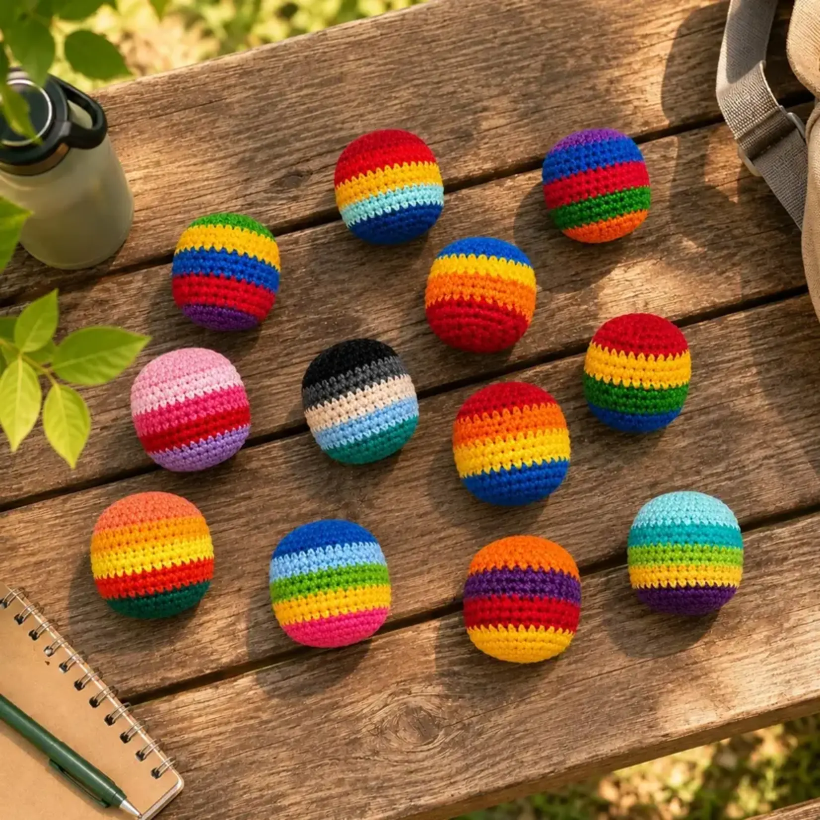 MULTI COLORED COTTON KNIT HACKY