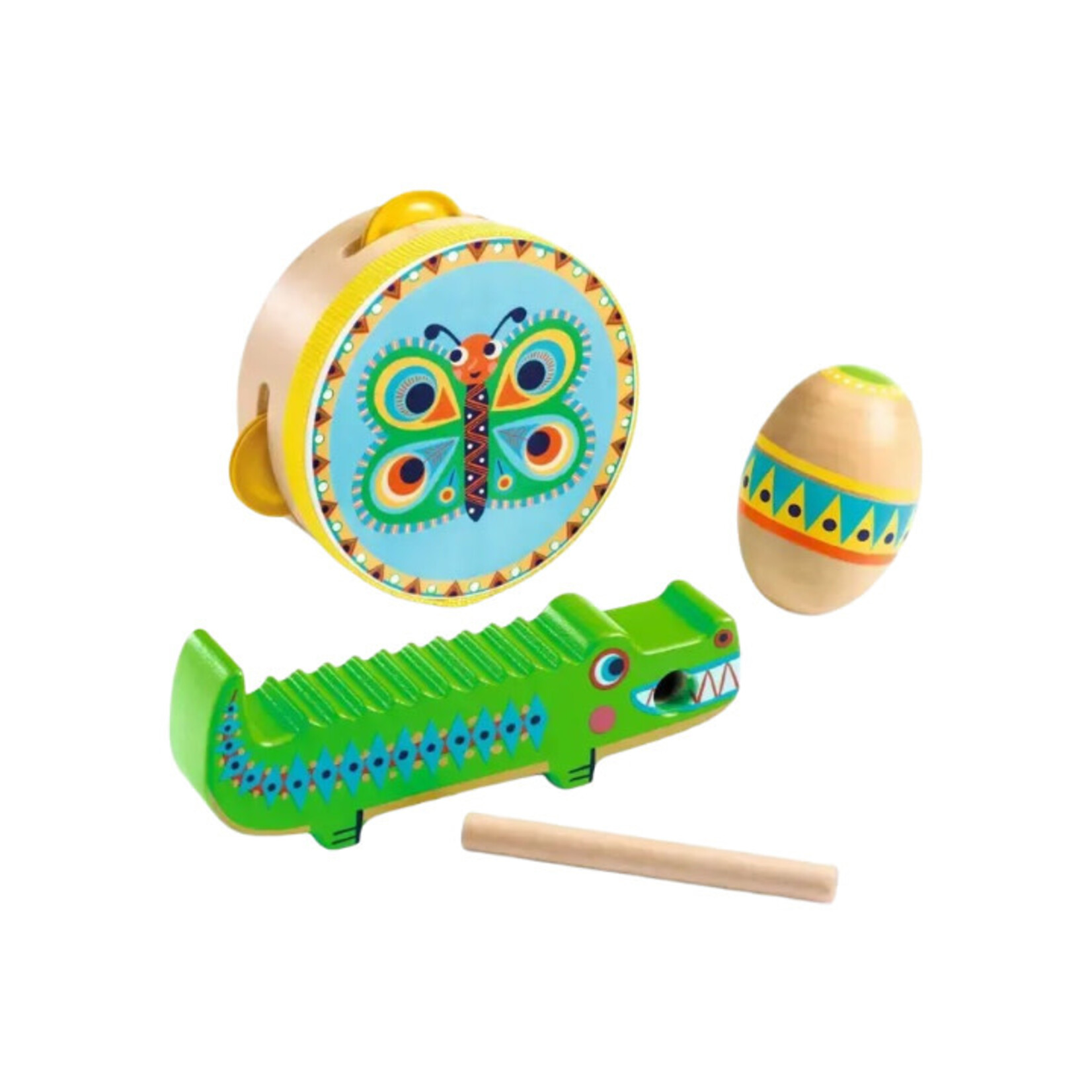 ANIMAMBO 3PC GUIRO MARACA TAMB