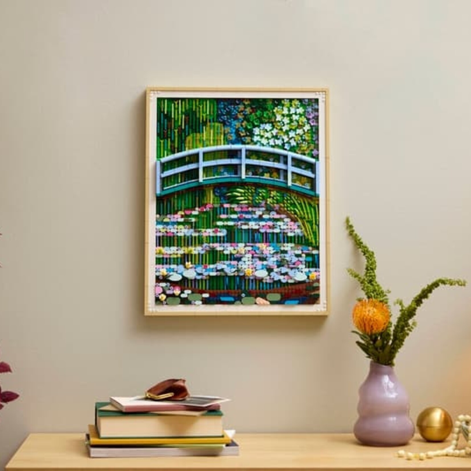 LEGO CLAUDE MONET BRIDGE OVER POND