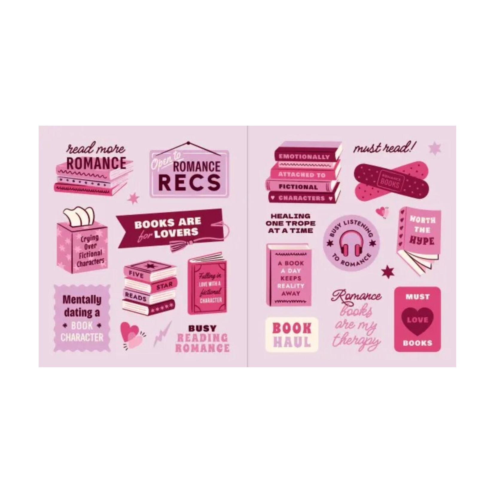 A ROMANCE READERS STICKER BOOK