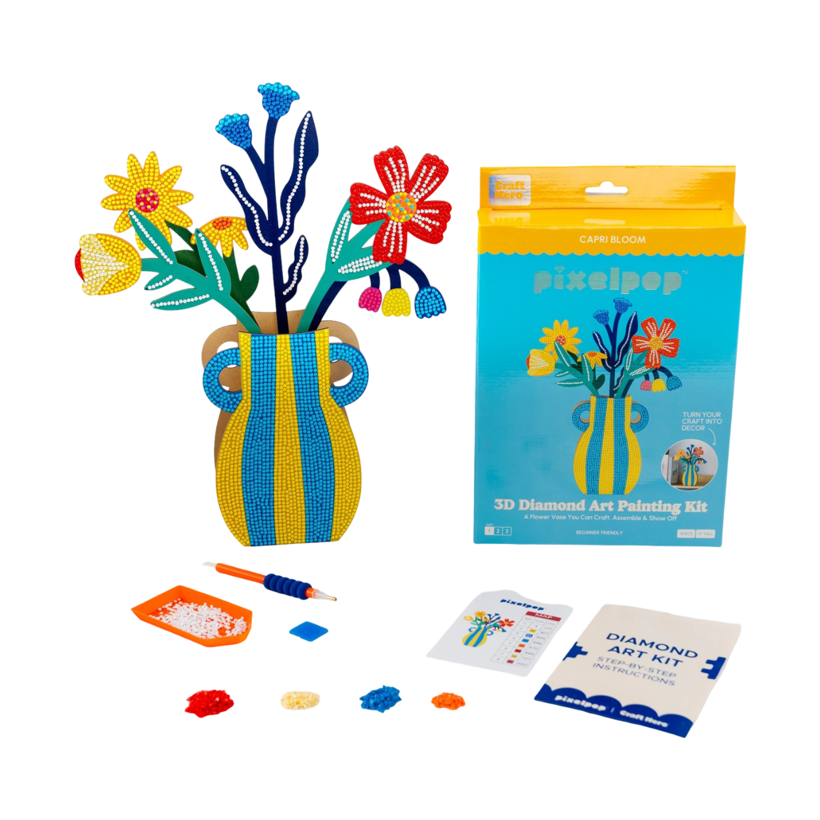 PIXELPOP DIAMOND ART 3D DISPLAY CAPRI BLOOM