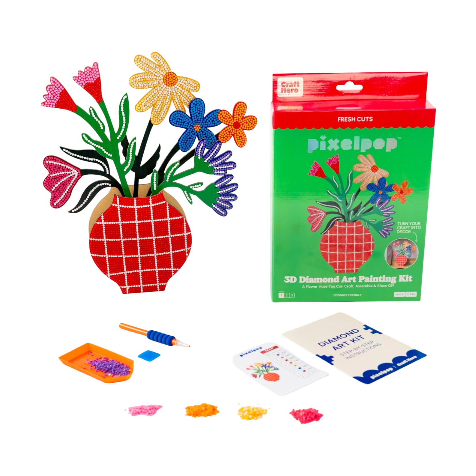 PIXELPOP DIAMOND ART 3D DISPLAY  FRESH CUTS