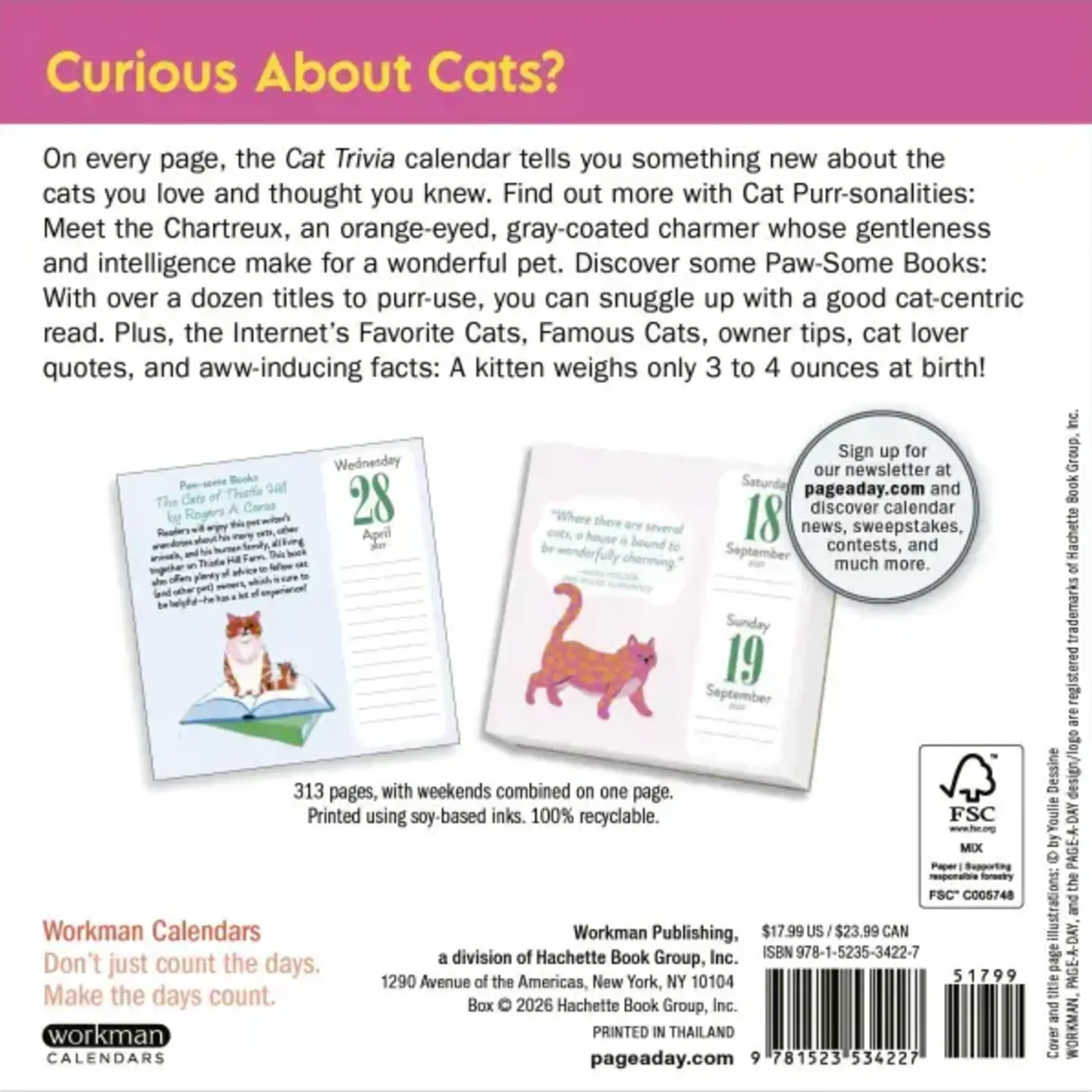 CAT TRIVIA PAGE A DAY