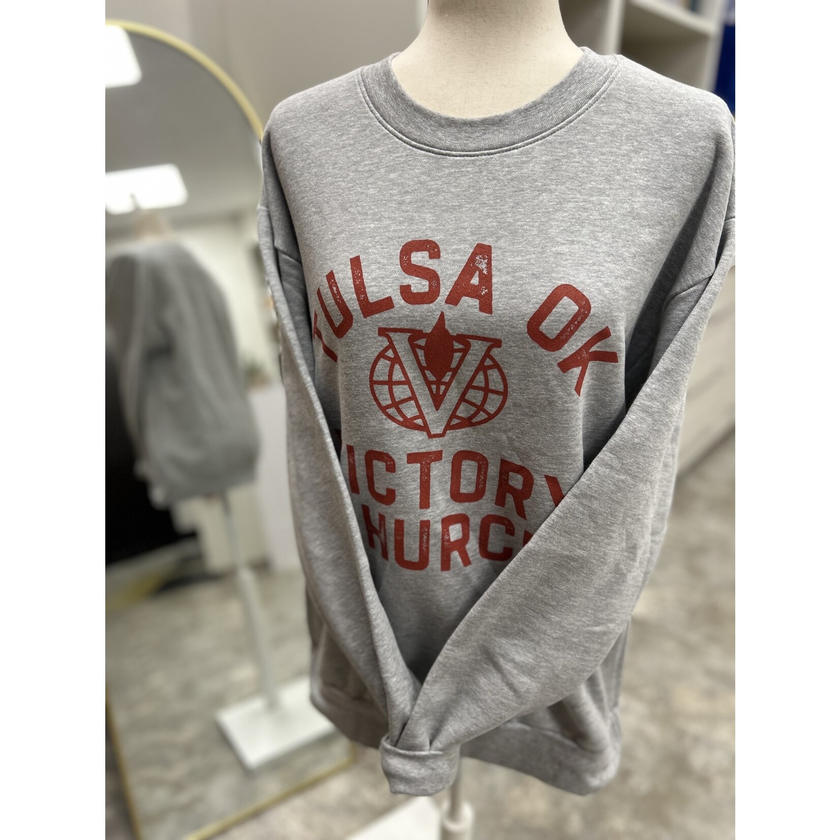 WINTER 24 GRAY TULSA OK SWEATSHIRT