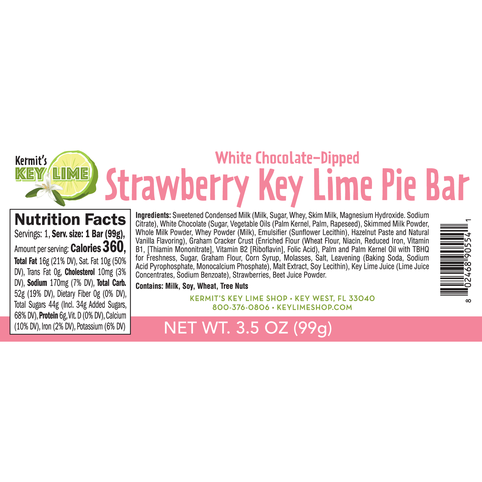 White Chocolate Strawberry Key Lime Pie Bars