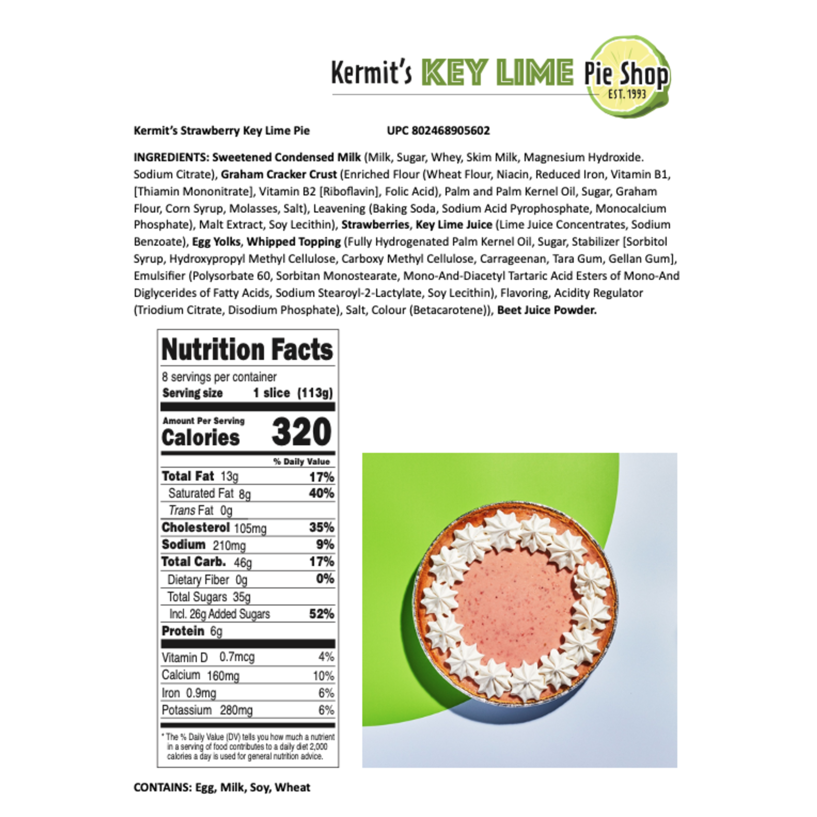 Strawberry Key Lime Pie