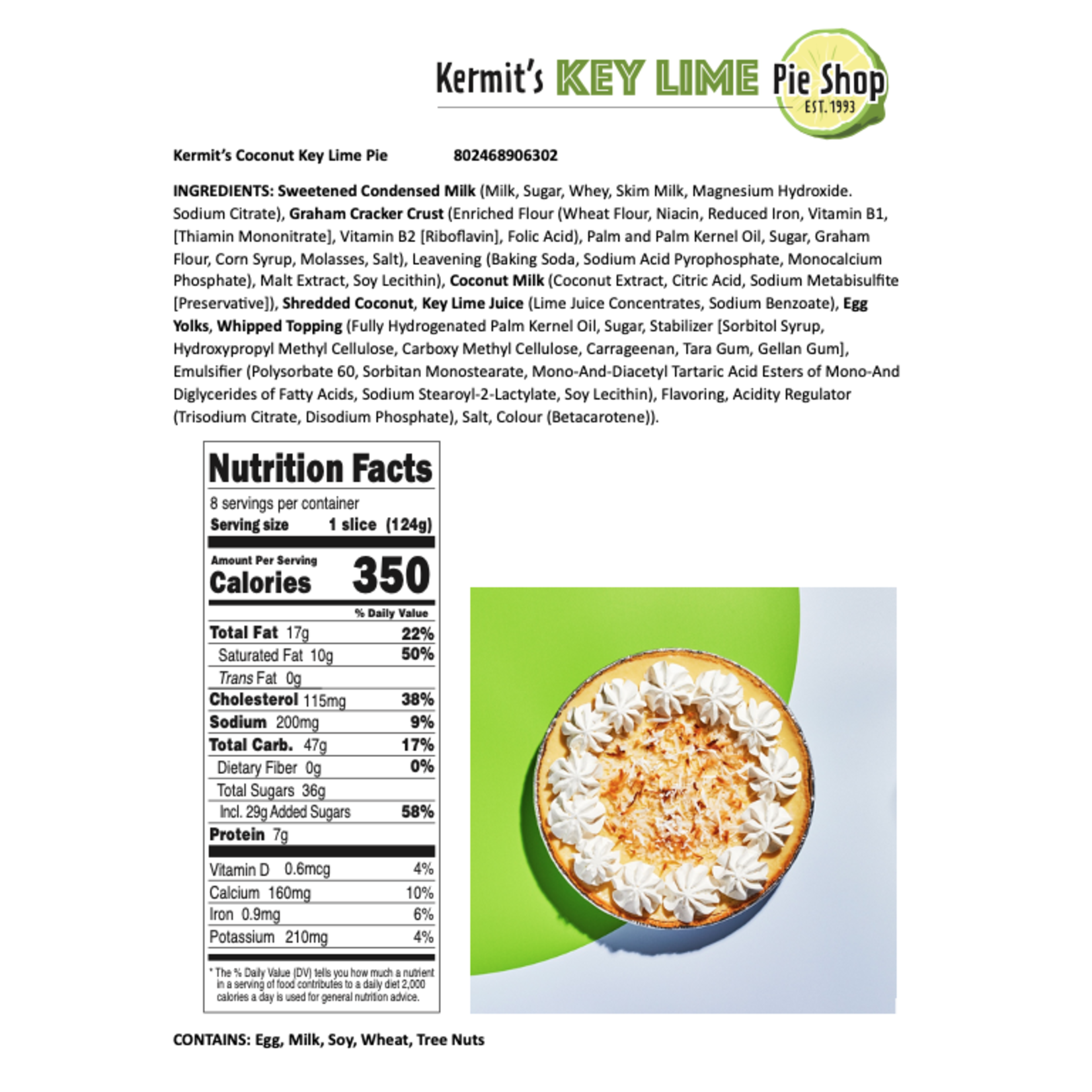 Coconut Key Lime Pie