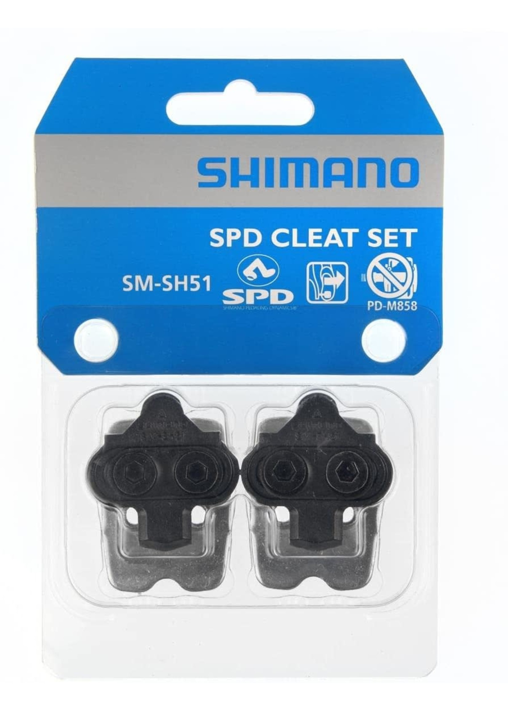 Shimano Pedal Cleat Set SHIMANO SM-SH51, PAIR W/O CLEAT NUTS,SINGLE RELEASE