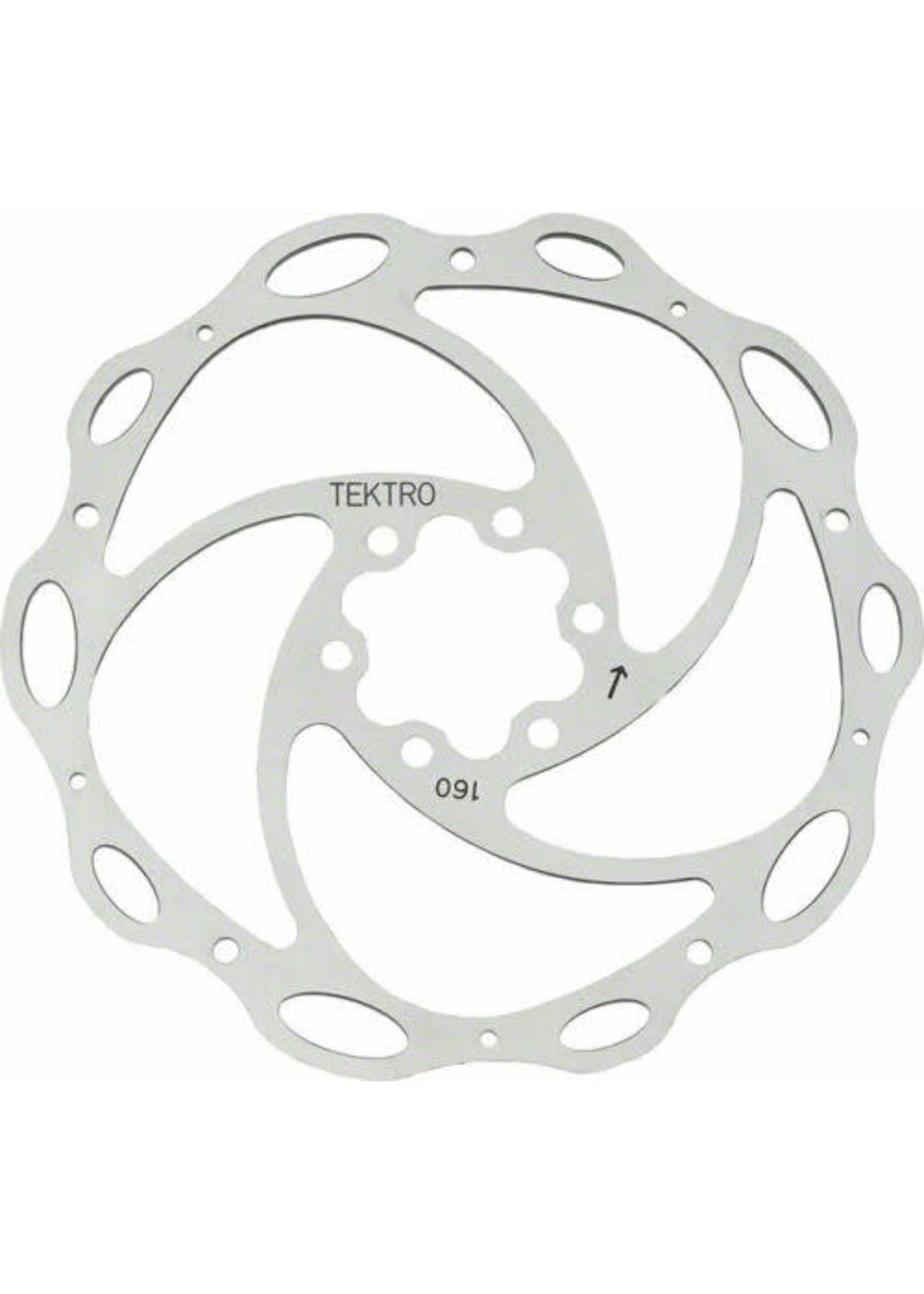 Tektro Tektro Lyra Cross Disc Brake Rotor - 160mm, 6-Bolt, Silver