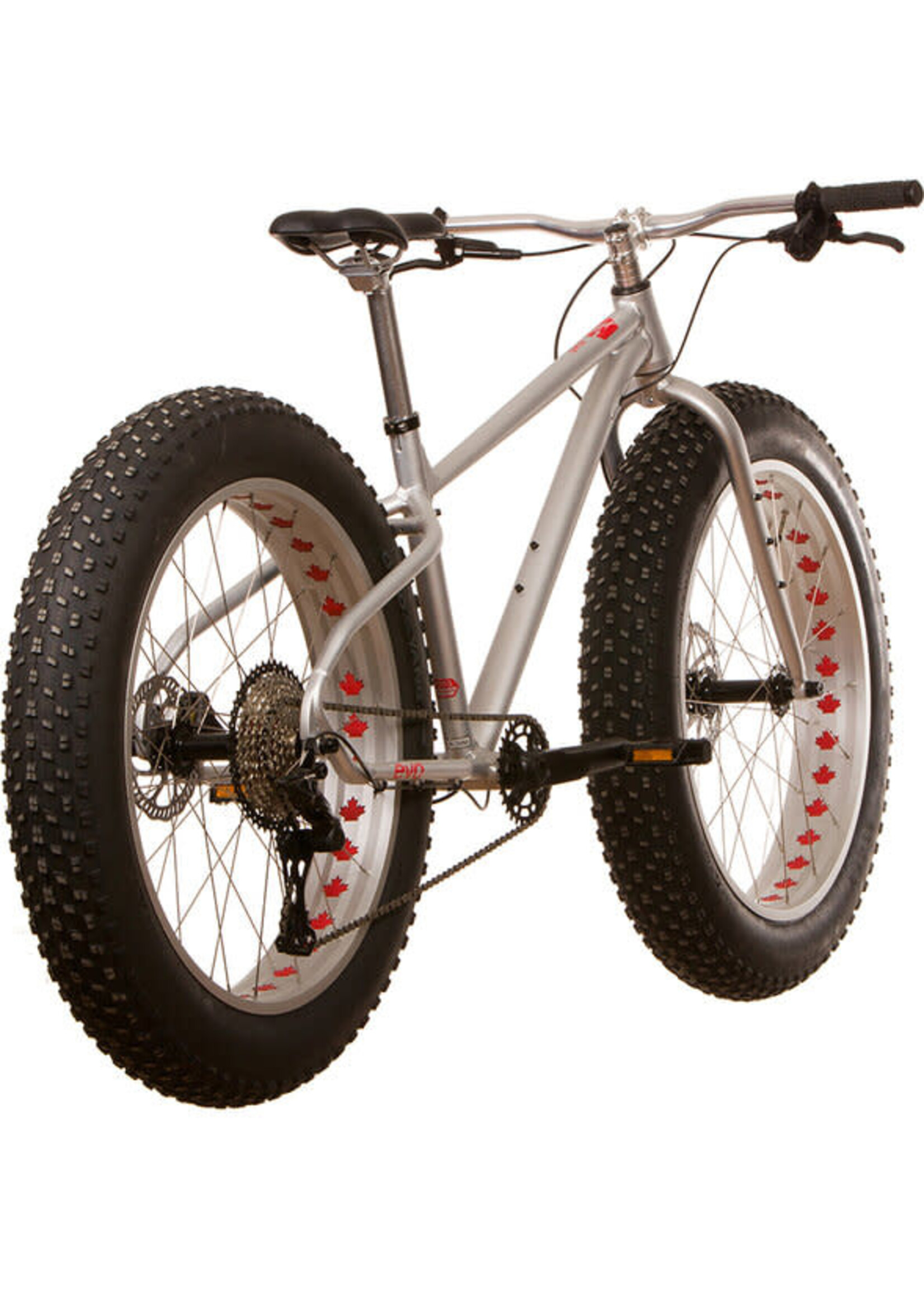 EVO EVO, OMW Fat Tire Mountain Bike, Hardtail Bicycle, 26'', Silver, L