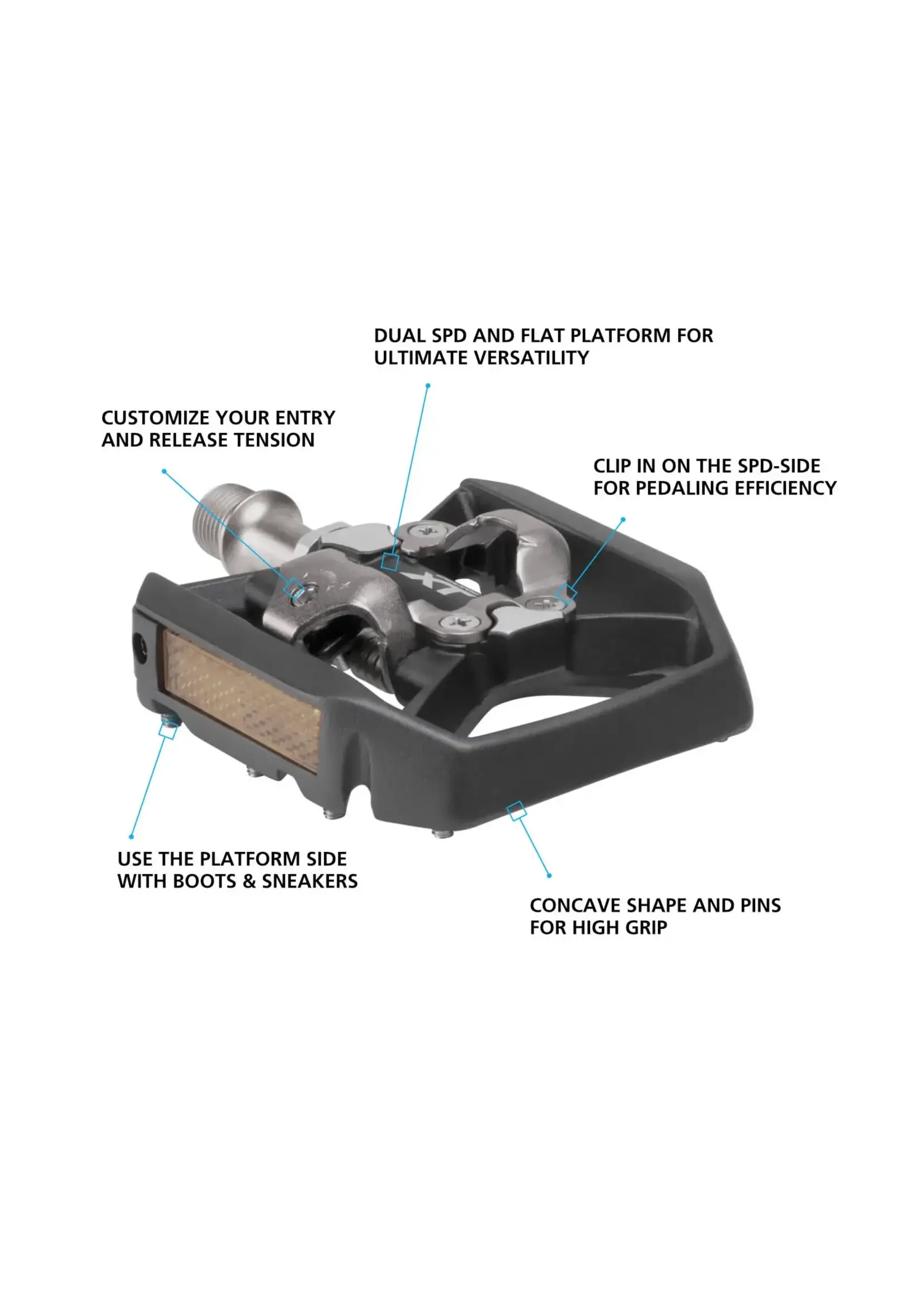 Shimano PEDAL, PD-T8000, DEORE XT, SPD PEDAL, W/ REFLECTOR, W/CLEAT (SM-SH56)