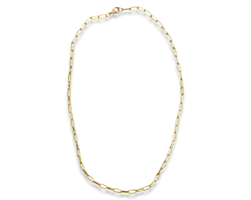 Paper Clip Chain - Gold plated