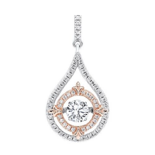 Henri's Treasure - Two Toned CZ Necklace in Sterling Silver