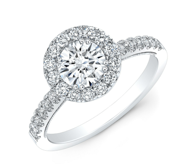 Henri's Select - Round Halo Diamond Engagement Ring