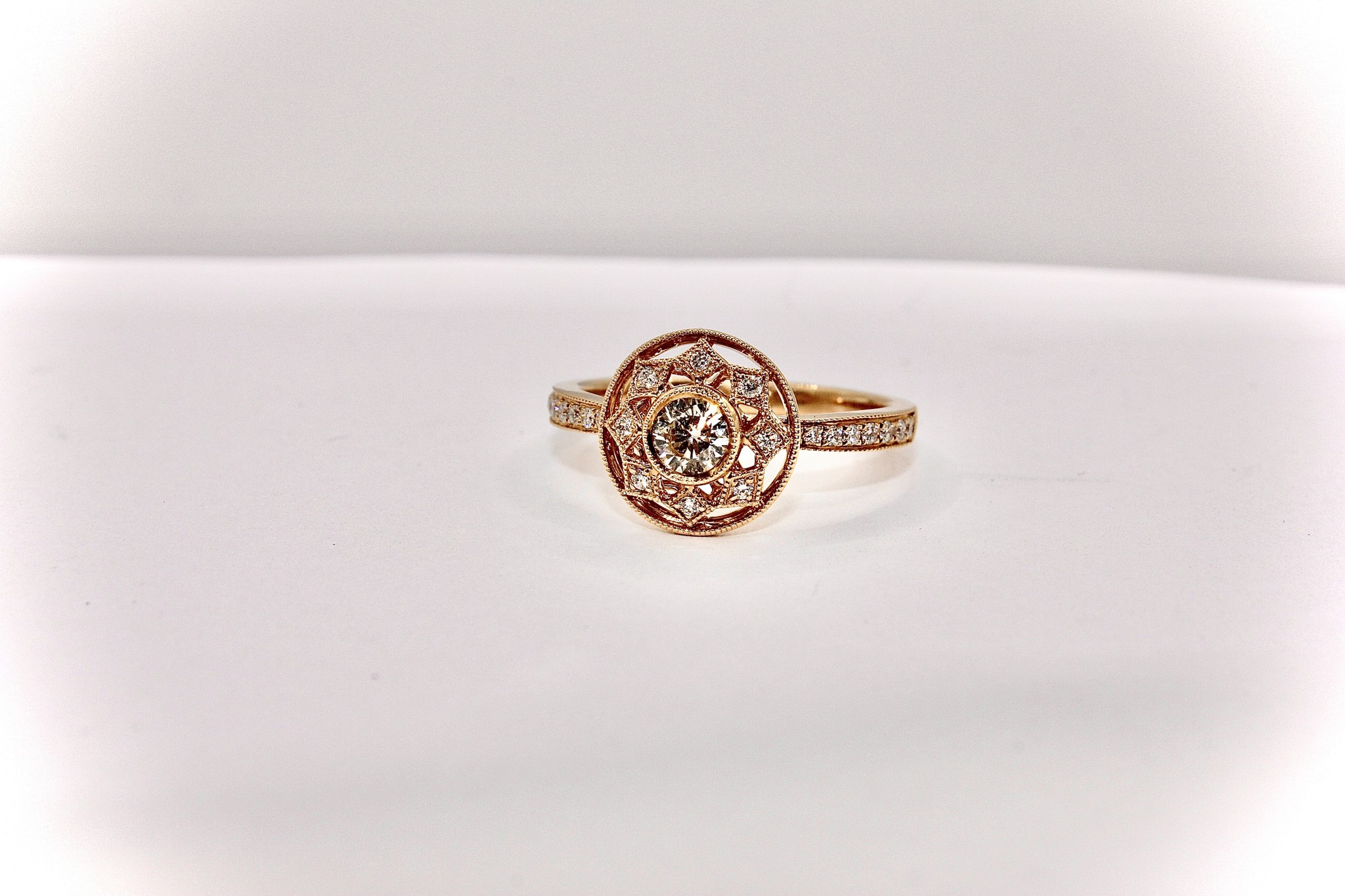 Henri's Select Engagement Ring - Round Vintage Halo Ring