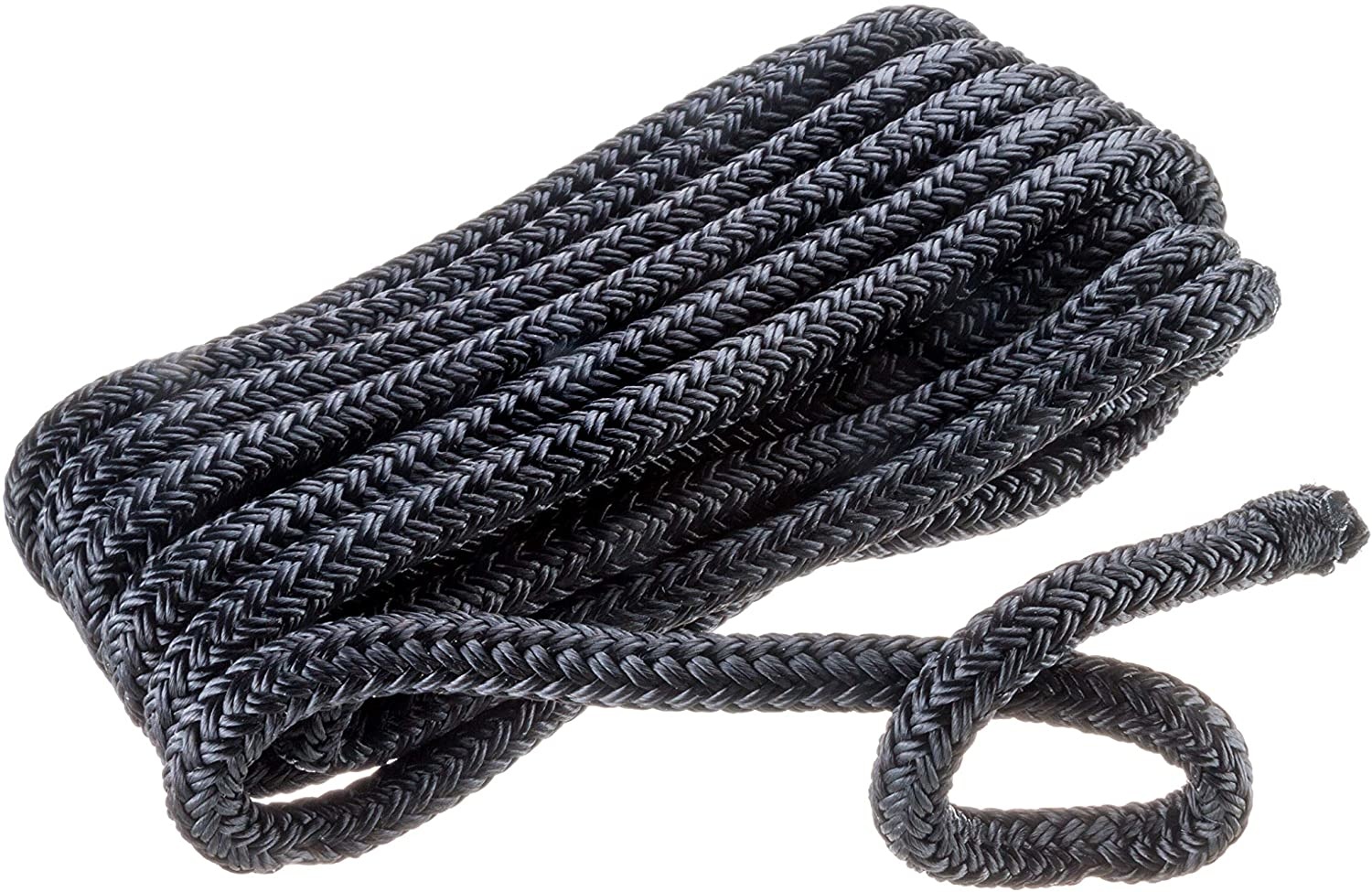 Seachoice- double braided nylon rope 3/8 black per foot 47090 - Golden  Anchor Marina