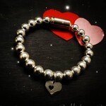 SILVER HEMATITE BRACELET- BULLETS N' BEADS