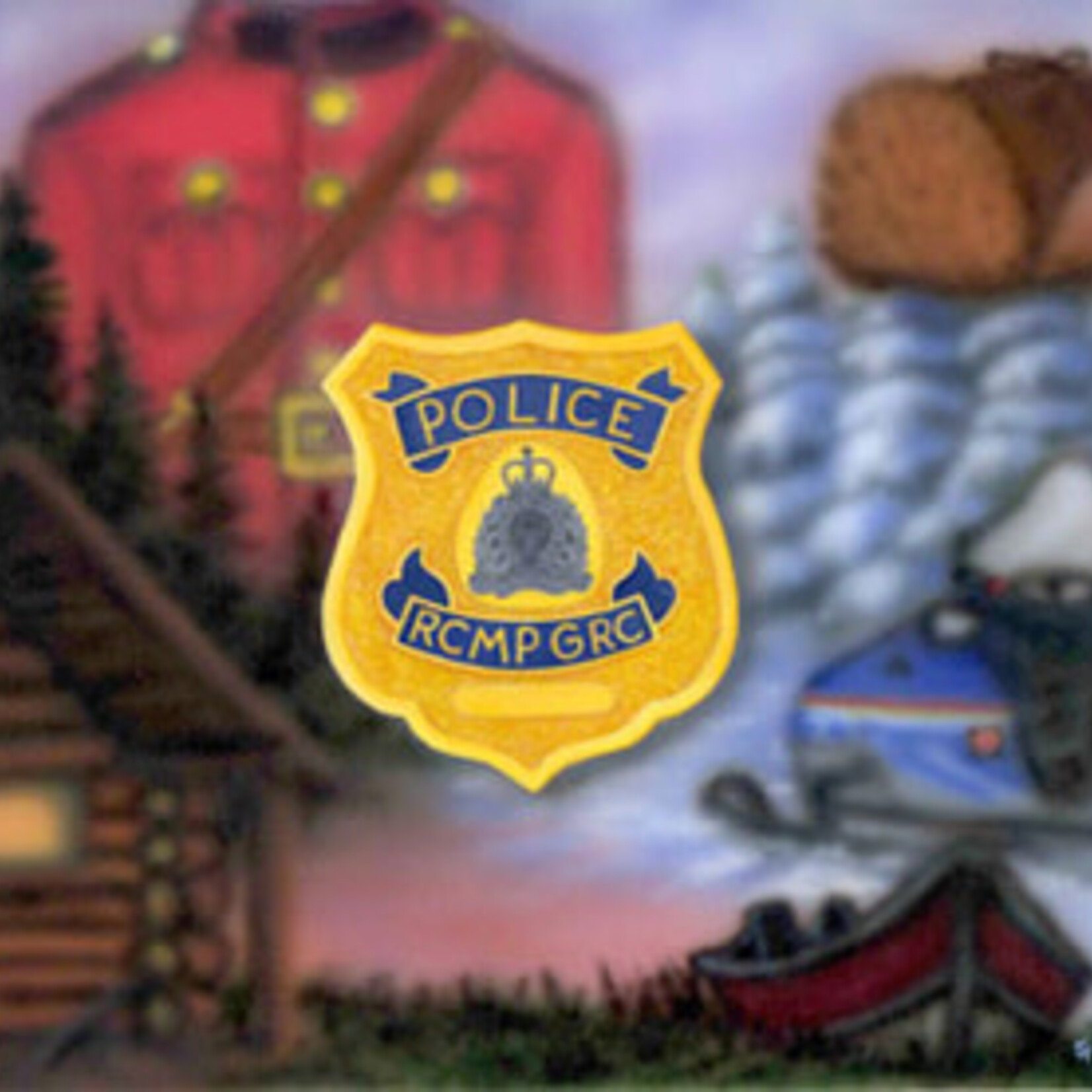 SCRIMSHAW RCMP FRAMED ART CARD