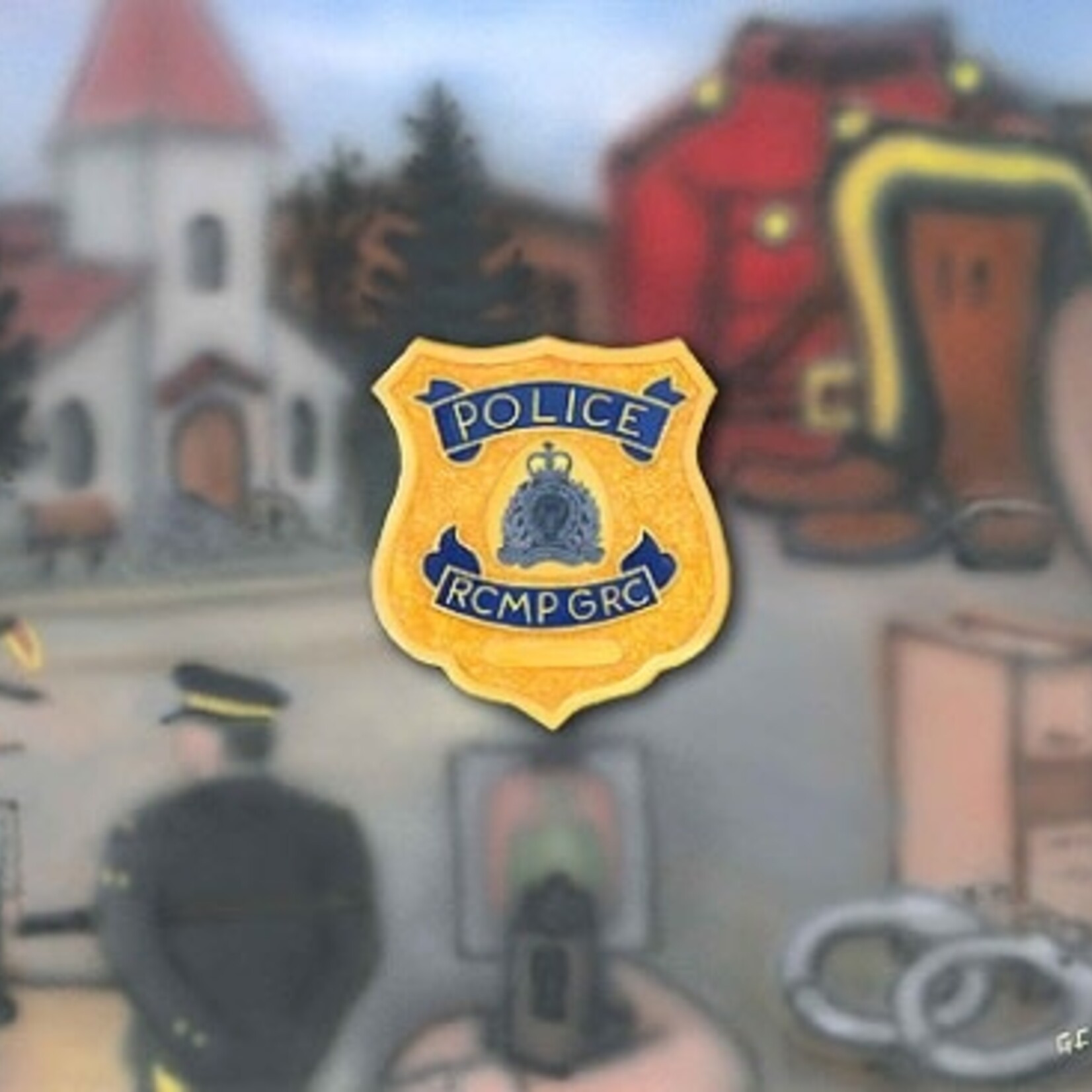 Scrimshaw RCMP Framed Art