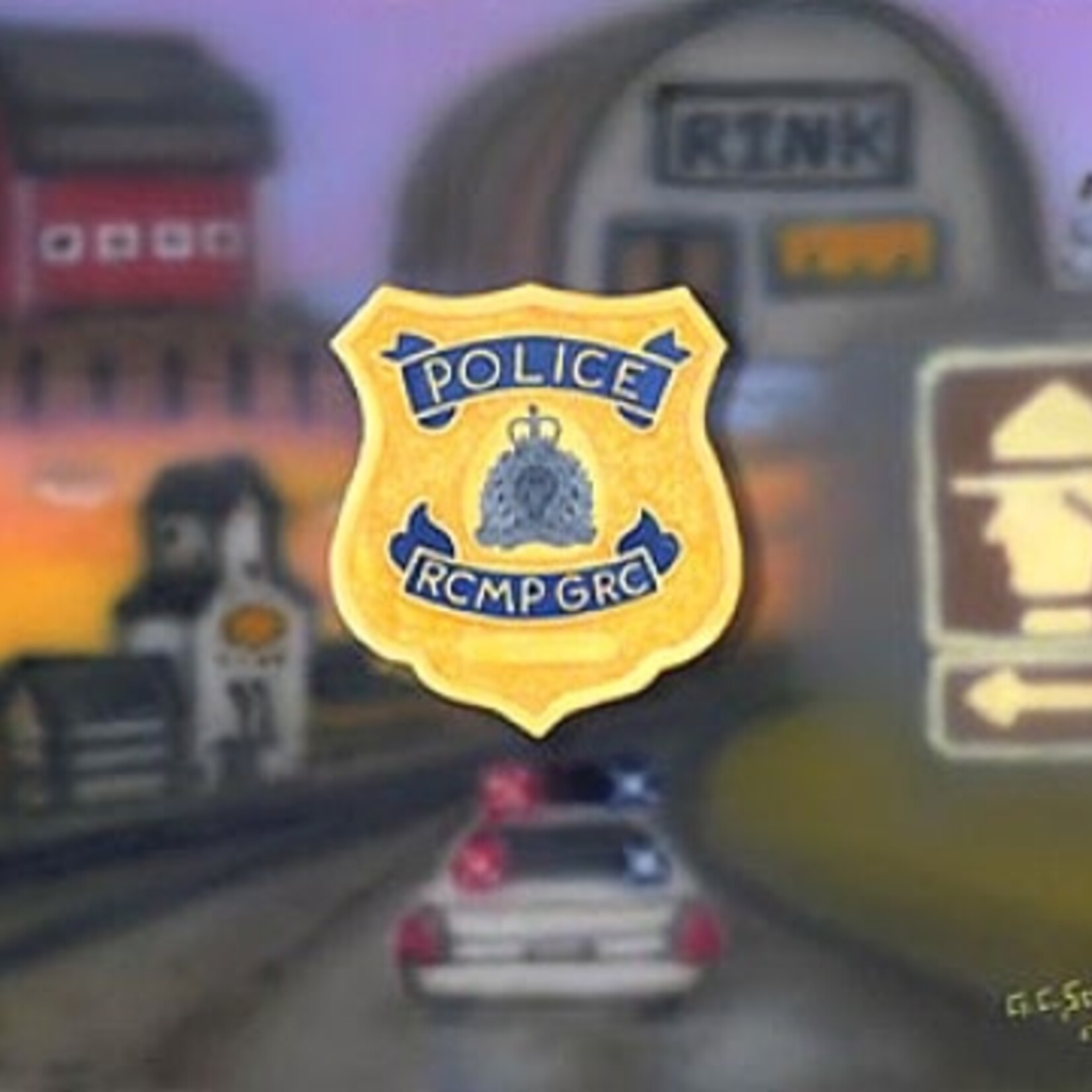 Scrimshaw RCMP Framed Art