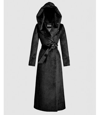 Leopard Alpaca Long Notched Collar Wrap - Prfktlook