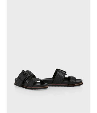 MARC CAIN Footbed Sandals with Diamond Quilting
