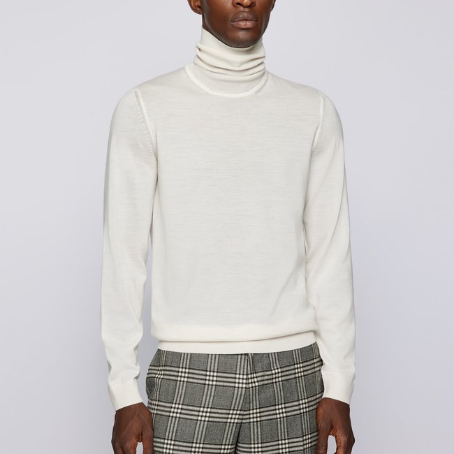 HUGO BOSS Turtleneck Sweater in Extra-Fine Italian Merino Wool