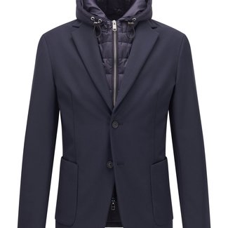 Slim-Fit Jacket with Padded Inner Bib 