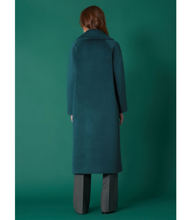 CINZIA ROCCA Long Double Breasted Coat in Alpaca and Wool