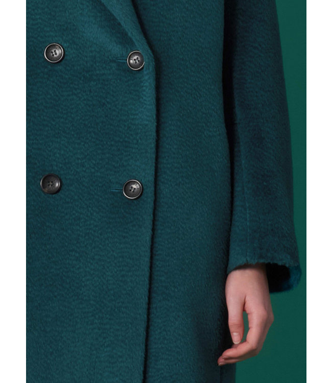 CINZIA ROCCA Manteau long à double boutonnage en alpaga et laine