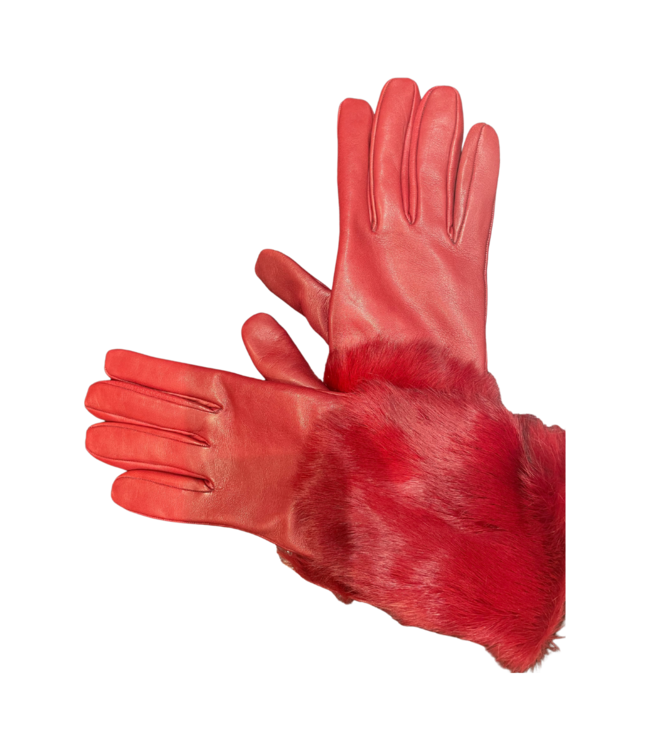 CINZIA ROCCA Suede Gloves with Lapin Inserts