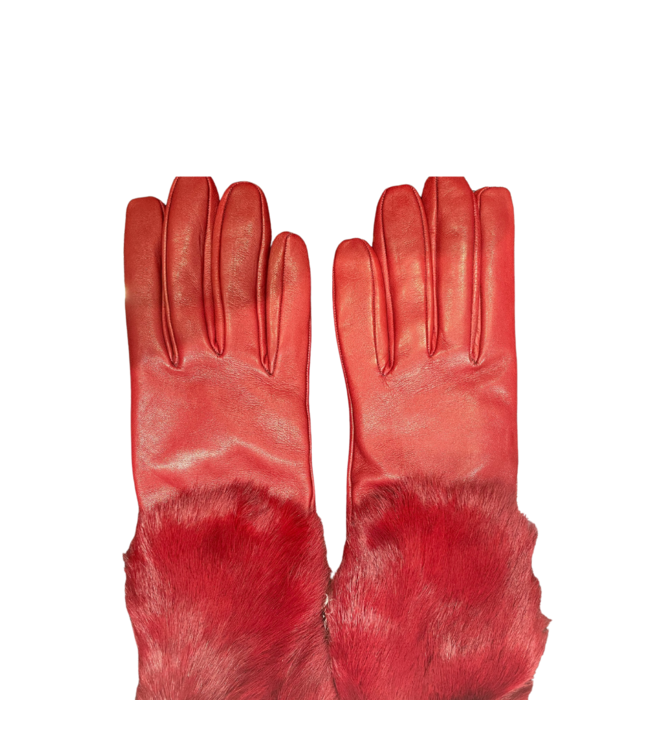 CINZIA ROCCA Suede Gloves with Lapin Inserts