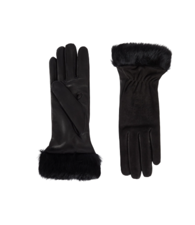 CINZIA ROCCA Suede Gloves with Lapin Inserts