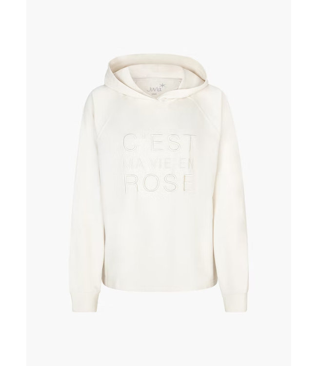 JUVIA Hoodie en fleece C'est Ma Vie En Rose