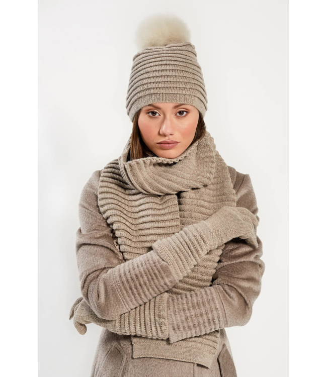 SENTALER Ribbed Scarf